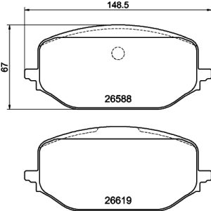 Set placute frana HELLA 8DB 355 044-291