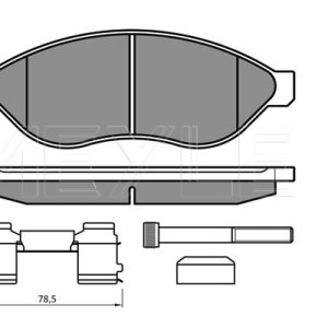 Set placute frana MEYLE 025 244 6819/W2