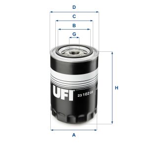Filtru ulei UFI 23.102.00 – CITROEN | AutoRival