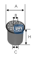 Filtru combustibil UFI 24.389.00 – CITROEN | AutoRival