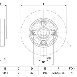 Disc frana BOSCH 0 986 479 F74