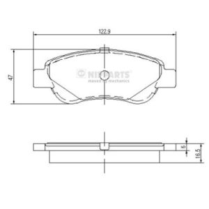 Set placute frana NIPPARTS J3602122 – CITROEN | AutoRival