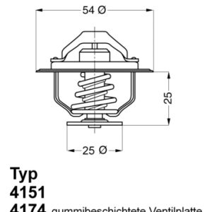 Termostat lichid racire WAHLER 4174.82D – CITROEN | AutoRival