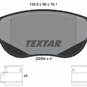 Set placute frana TEXTAR 2509401 – CITROEN | AutoRival