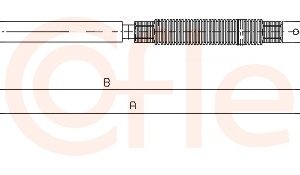 Cablu frana de parcare COFLE 10.4664 – CITROEN | AutoRival