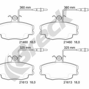 Set placute frana BRECK 21460 00 702 10 – CITROEN | AutoRival