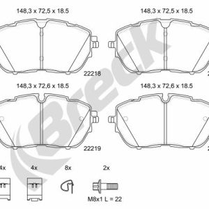 Set placute frana BRECK 22218 00 701 00 – CITROEN | AutoRival