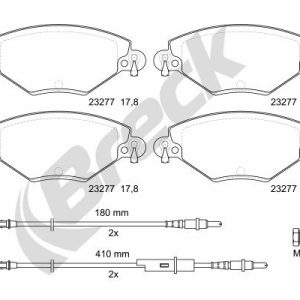Set placute frana BRECK 23277 00 701 10 – CITROEN | AutoRival