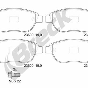Set placute frana BRECK 23600 00 701 00 – CITROEN | AutoRival