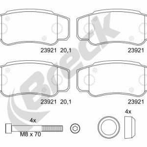 Set placute frana BRECK 23921 00 703 00 – CITROEN | AutoRival