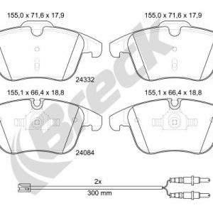 Set placute frana BRECK 24332 00 701 10 – CITROEN | AutoRival