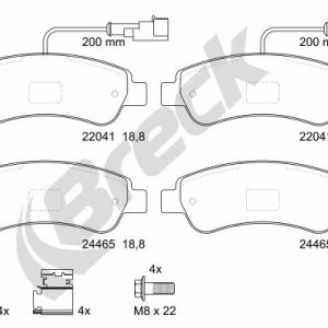Set placute frana BRECK 24465 00 703 10 – CITROEN | AutoRival