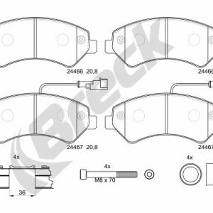Set placute frana BRECK 24467 00 653 20 – CITROEN | AutoRival
