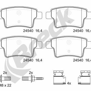 Set placute frana BRECK 24540 00 704 00 – CITROEN | AutoRival
