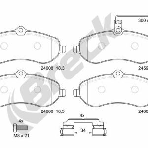 Set placute frana BRECK 24595 00 701 00 – CITROEN | AutoRival