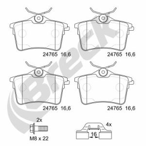 Set placute frana BRECK 24765 00 704 00 – CITROEN | AutoRival