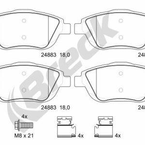 Set placute frana BRECK 24883 00 702 00 – CITROEN | AutoRival