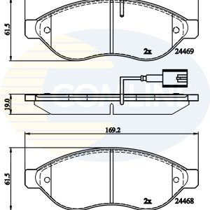 Set placute frana COMLINE CBP12227 – CITROEN | AutoRival