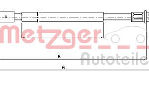 Cablu frana de parcare METZGER 10.6043 – CITROEN | AutoRival