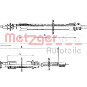 Cablu frana de parcare METZGER 1171.1 – CITROEN | AutoRival