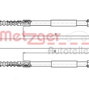 Cablu frana de parcare METZGER 1171.11 – CITROEN | AutoRival