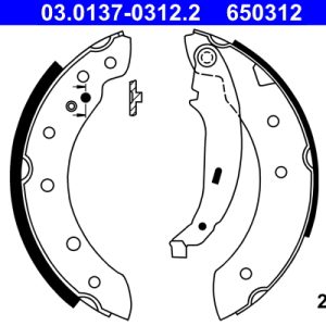 Set saboti frana ATE 03.0137-0312.2 – CITROEN | AutoRival