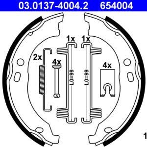 Set saboti frana frana de mana ATE 03.0137-4004.2 – CITROEN | AutoRival
