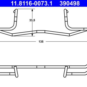Arc etrier frana ATE 11.8116-0073.1 – CITROEN | AutoRival