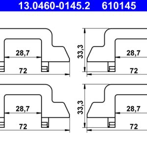 Set accesorii placute frana ATE 13.0460-0145.2 – CITROEN | AutoRival