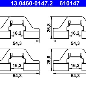 Set accesorii placute frana ATE 13.0460-0147.2 – CITROEN | AutoRival