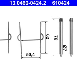 Set accesorii placute frana ATE 13.0460-0424.2 – CITROEN | AutoRival
