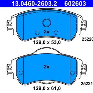 Set placute frana ATE 13.0460-2603.2 – CITROEN | AutoRival