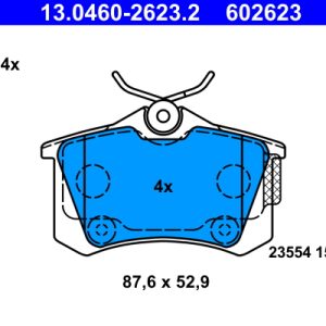 Set placute frana ATE 13.0460-2623.2 – CITROEN | AutoRival