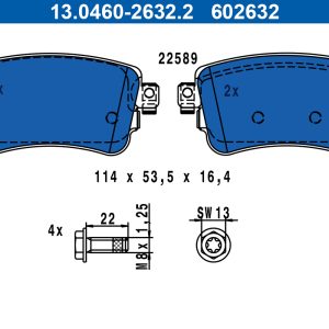 Set placute frana ATE 13.0460-2632.2 – CITROEN | AutoRival