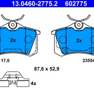 Set placute frana ATE 13.0460-2775.2 – CITROEN | AutoRival