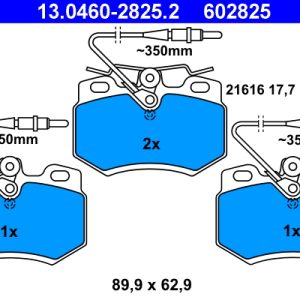 Set placute frana ATE 13.0460-2825.2 – CITROEN | AutoRival
