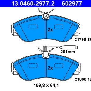 Set placute frana ATE 13.0460-2977.2 – CITROEN | AutoRival