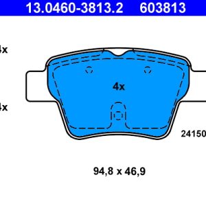 Set placute frana ATE 13.0460-3813.2 – CITROEN | AutoRival