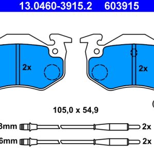 Set placute frana ATE 13.0460-3915.2 – CITROEN | AutoRival