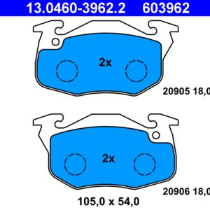Set placute frana ATE 13.0460-3962.2 – CITROEN | AutoRival