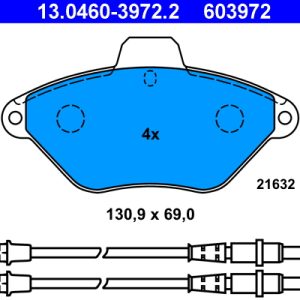 Set placute frana ATE 13.0460-3972.2 – CITROEN | AutoRival