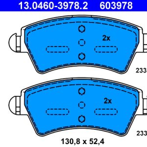 Set placute frana ATE 13.0460-3978.2 – CITROEN | AutoRival