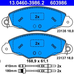 Set placute frana ATE 13.0460-3986.2 – CITROEN | AutoRival