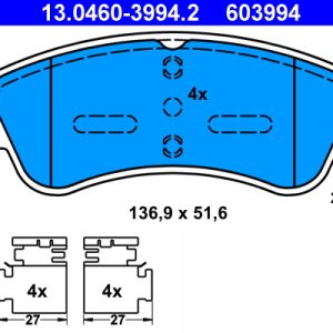 Set placute frana ATE 13.0460-3994.2 – CITROEN | AutoRival