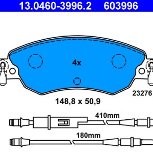 Set placute frana ATE 13.0460-3996.2 – CITROEN | AutoRival