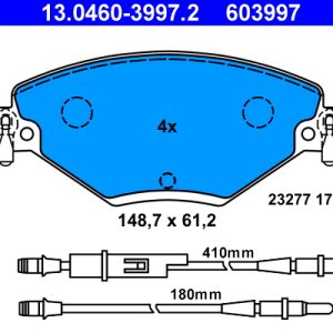Set placute frana ATE 13.0460-3997.2 – CITROEN | AutoRival