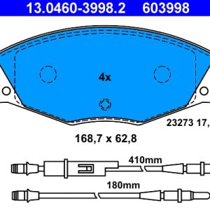 Set placute frana ATE 13.0460-3998.2 – CITROEN | AutoRival