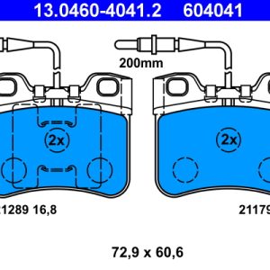 Set placute frana ATE 13.0460-4041.2 – CITROEN | AutoRival