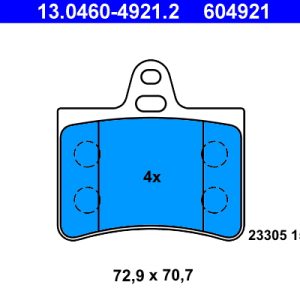 Set placute frana ATE 13.0460-4921.2 – CITROEN | AutoRival