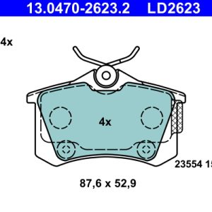 Set placute frana ATE 13.0470-2623.2 – CITROEN | AutoRival